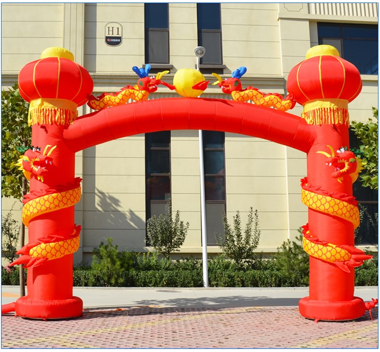 长坡镇充气灯笼柱拱门