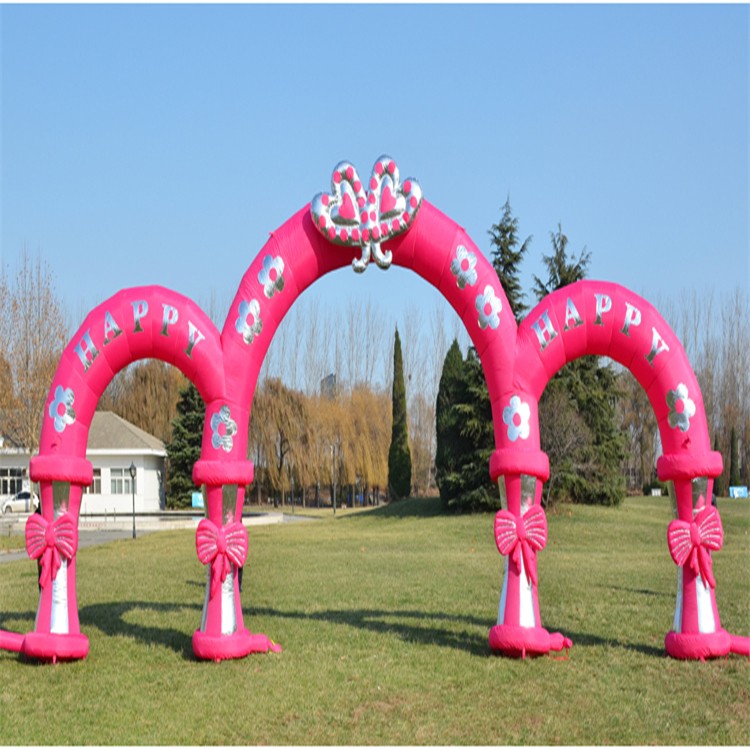 长坡镇粉色充气拱门