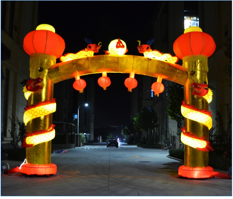 长坡镇彩灯充气立柱